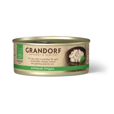 GRANDORF Консервы для кошек с куриной грудкой в бульоне, 70 г