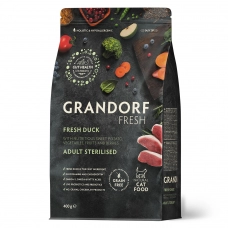 GRANDORF FRESH CAT Duck STERILISED сухой корм для стерелизованных кошек, утка, батат