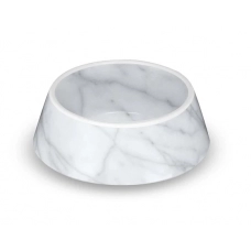 TARHONG Миска для животных "Carrara Marble", белый мрамор, 13х13х2,8см (180мл)