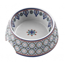 TARHONG Миска для животных "Moroccan", белая с рисунком, 18х18х7,1см (590мл)