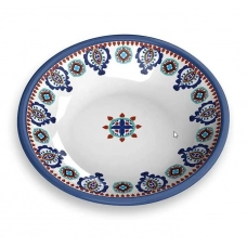 TARHONG Миска для животных "Moroccan", бело-синяя с рисунком, 13х13х2,8см (180мл)